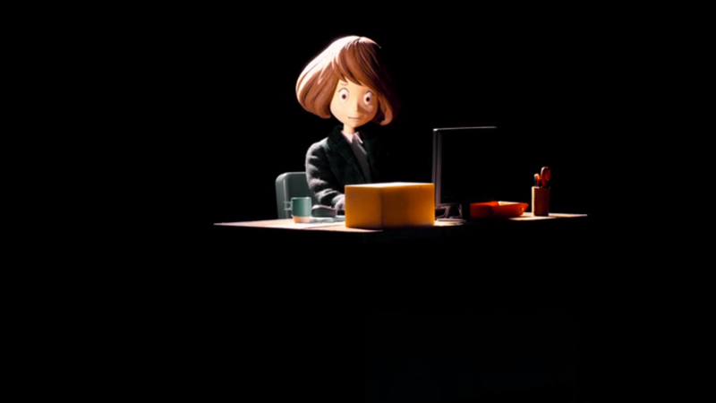 The show often pulls Kaoru into this spartan void to focus in on her stresses.